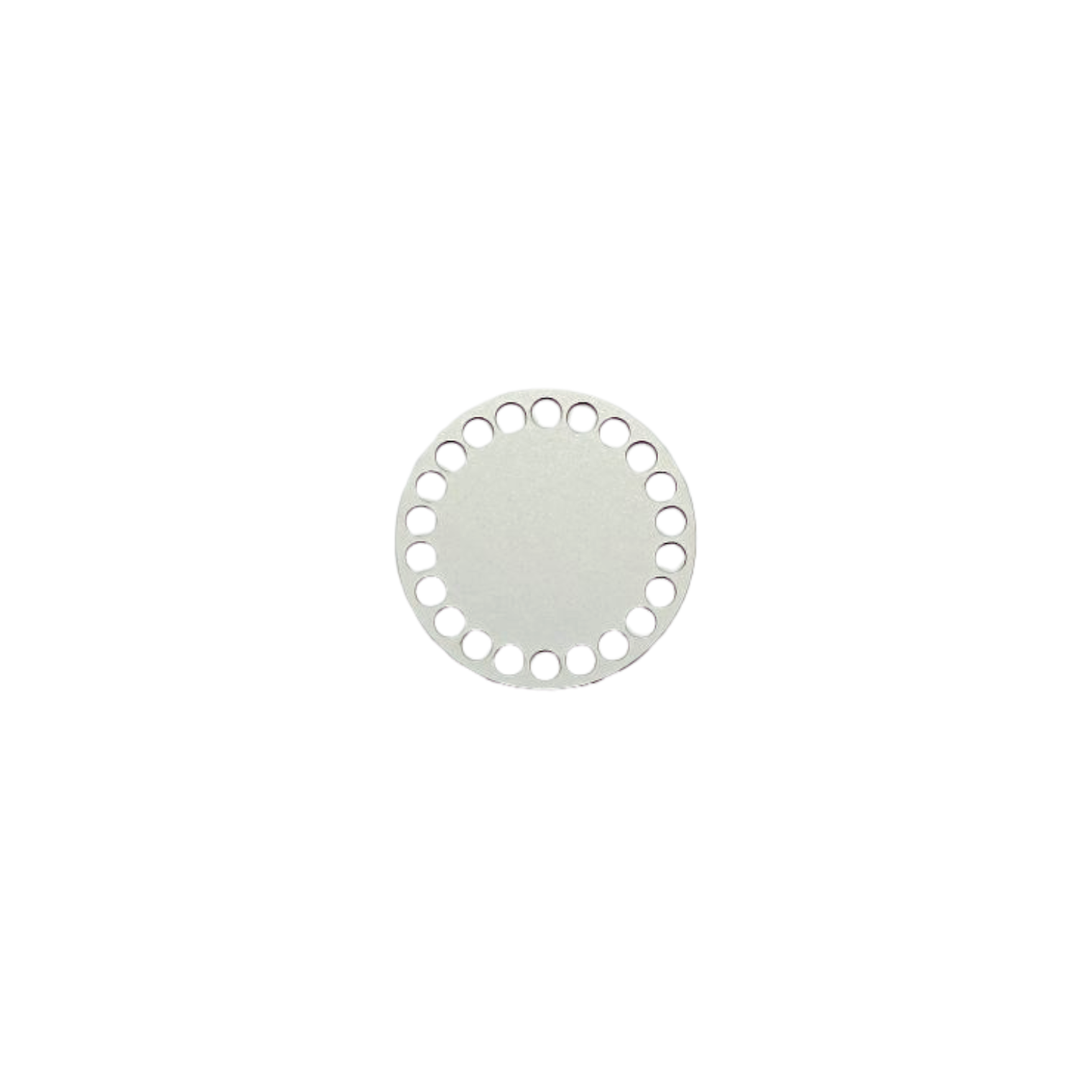 Fondo per cestino all'uncinetto in legno bianco – Rotondo Ø 10 cm per mini cestini e portagioie