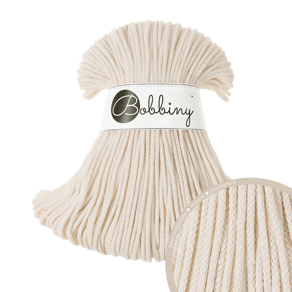 Bobbiny Intrecciato (Braided) 3mm JUNIOR - 100m