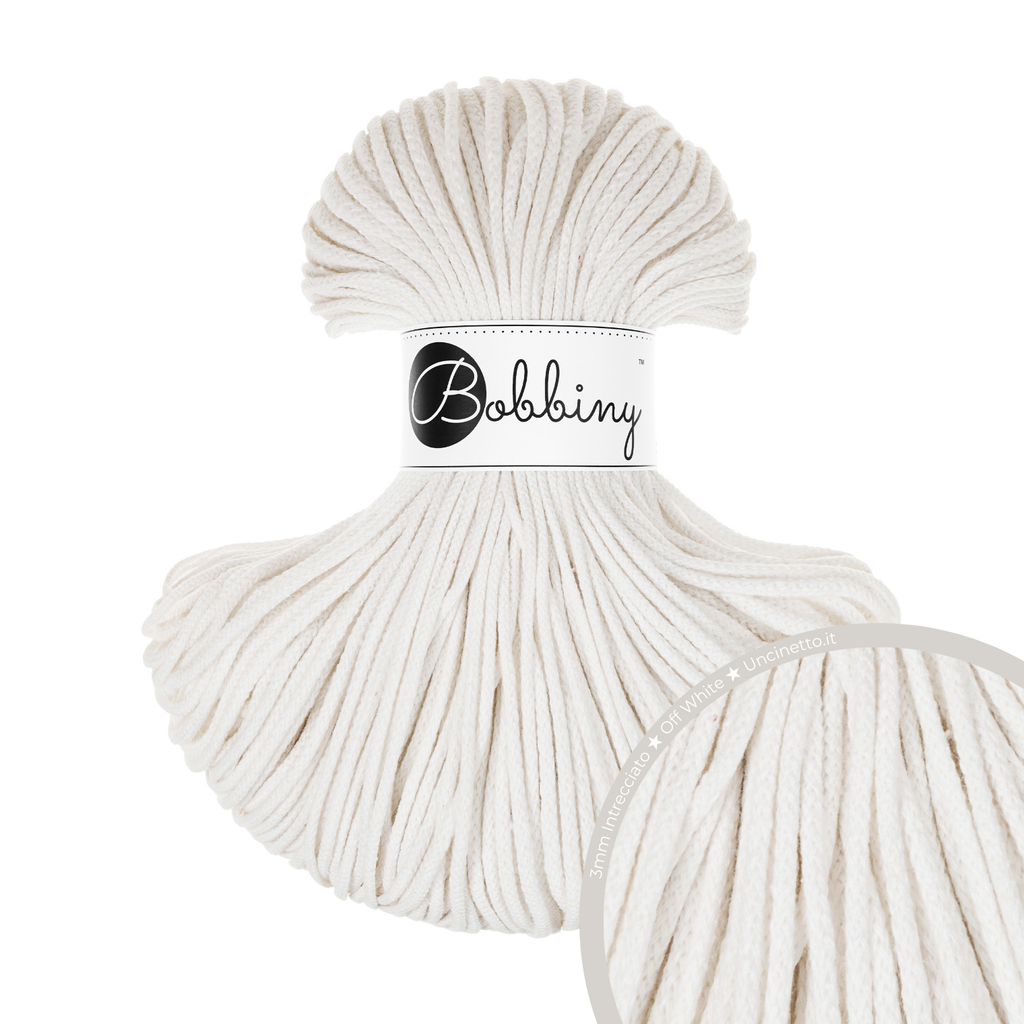 Bobbiny Intrecciato (Braided) 3mm JUNIOR - 100m