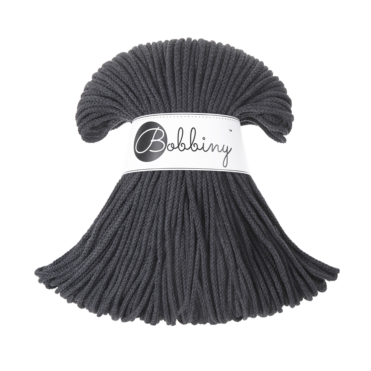 Bobbiny Intrecciato 3mm JUNIOR - Charcoal (Grigio Antracite)