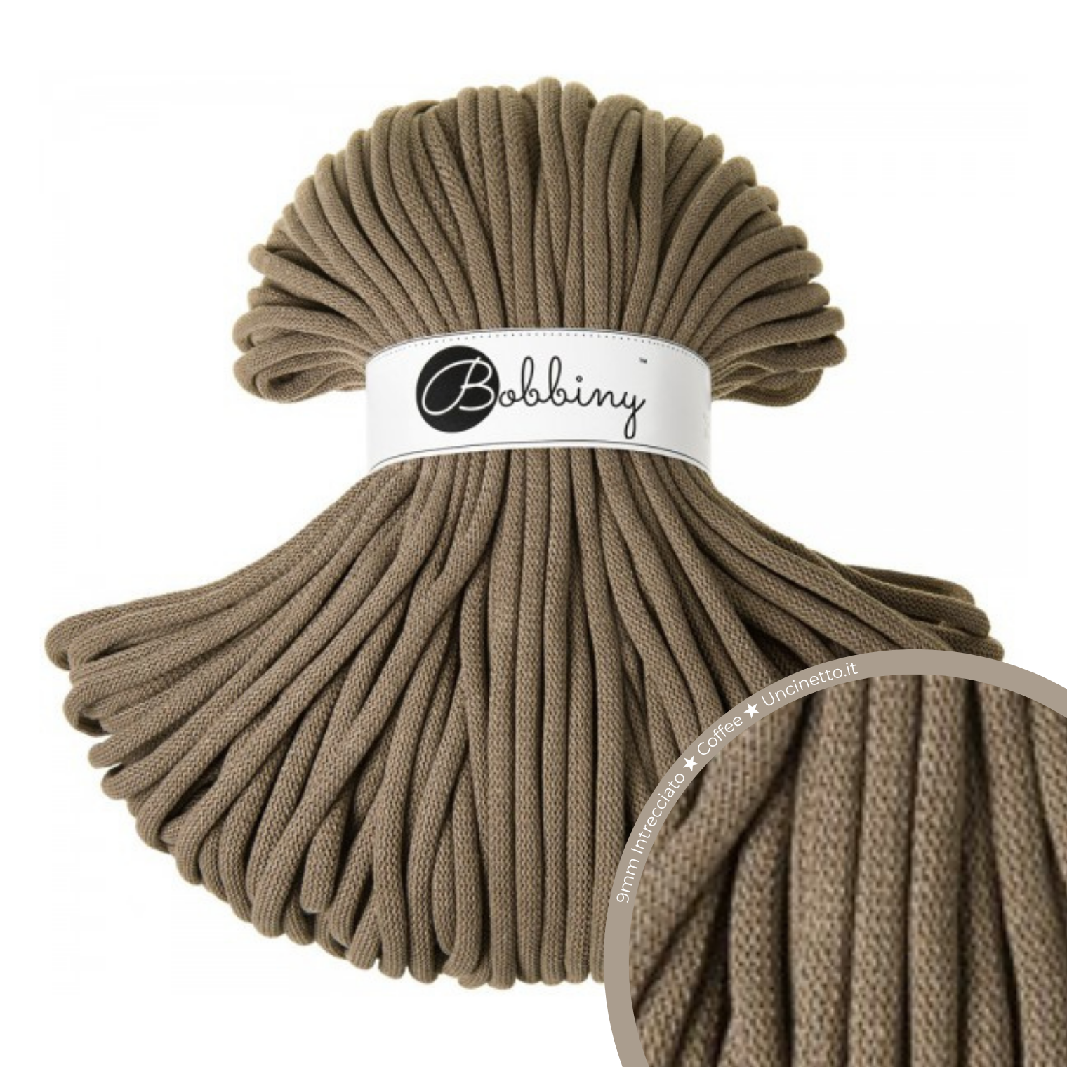 Bobbiny Intrecciato (Braided) 9mm JUMBO - 100m