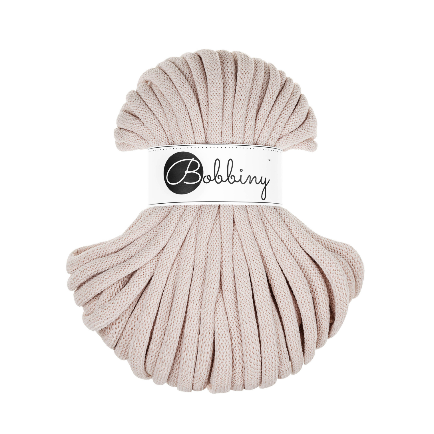 30 Metri - Bobbiny Intrecciato 9mm JUMBO - Nude (Nudo)