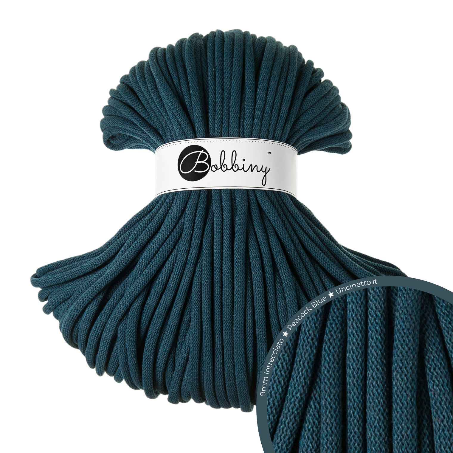Bobbiny Intrecciato (Braided) 9mm JUMBO - 100m
