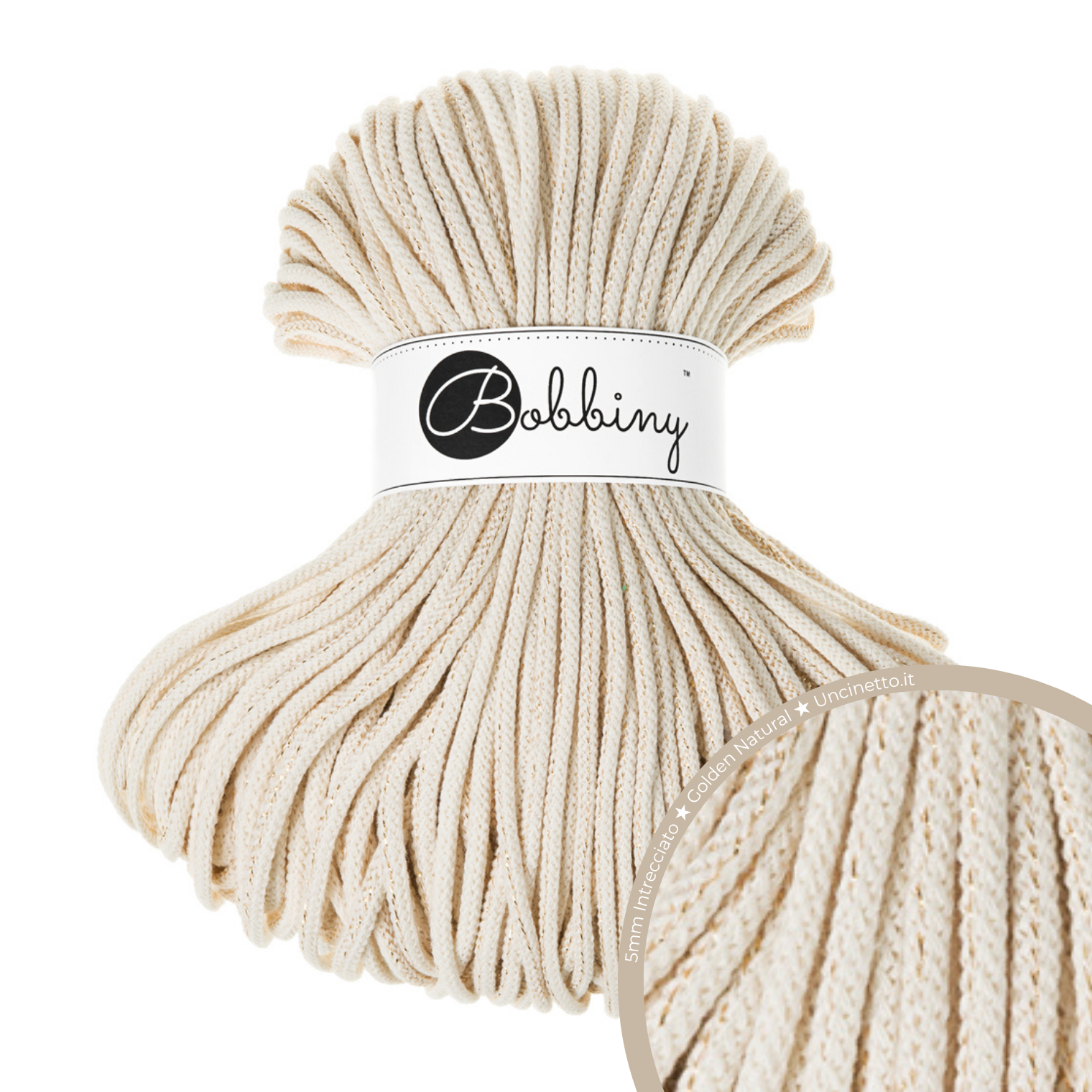 Bobbiny Intrecciato (Braided) 5mm PREMIUM - 100m