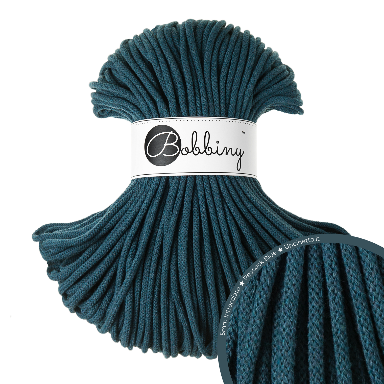 Bobbiny Intrecciato (Braided) 5mm PREMIUM - 100m