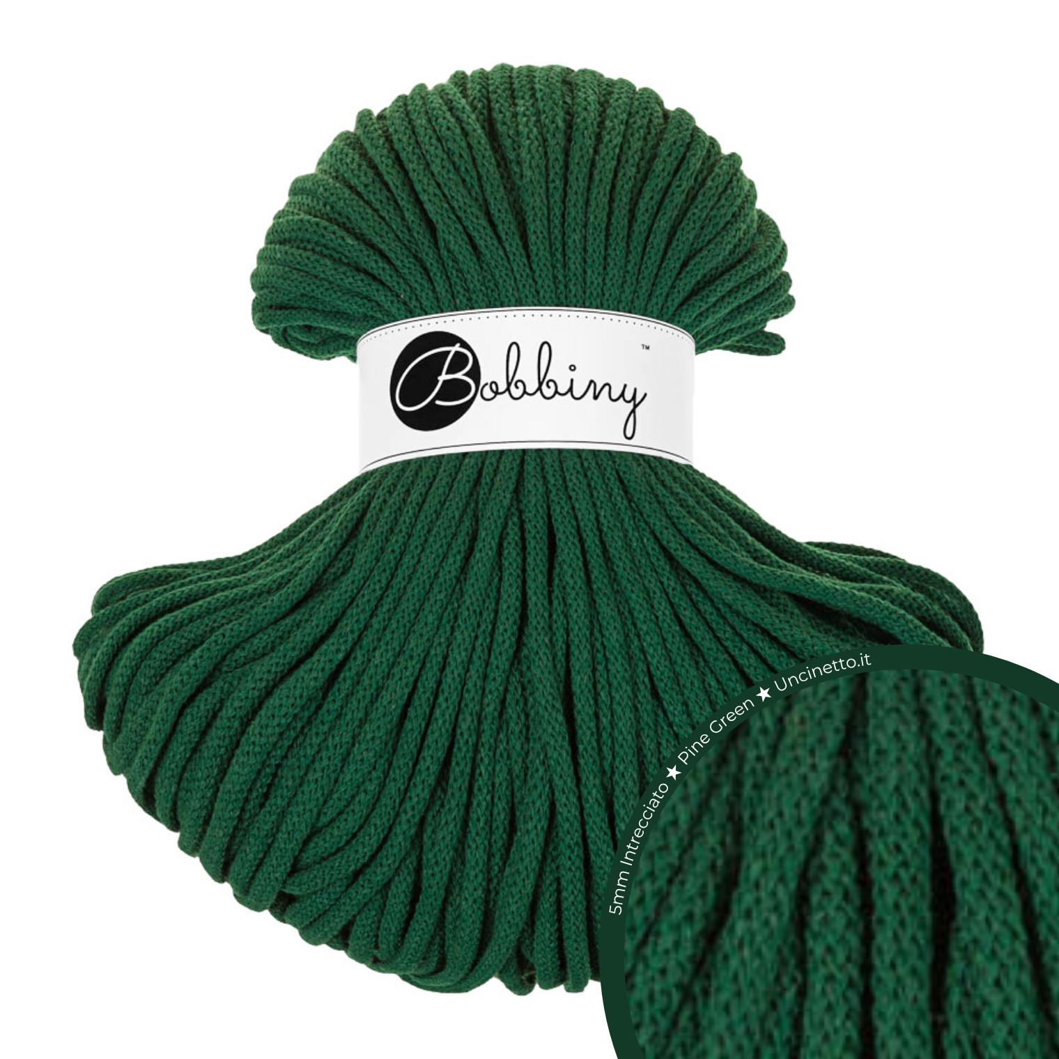 Bobbiny Intrecciato (Braided) 5mm PREMIUM - 100m
