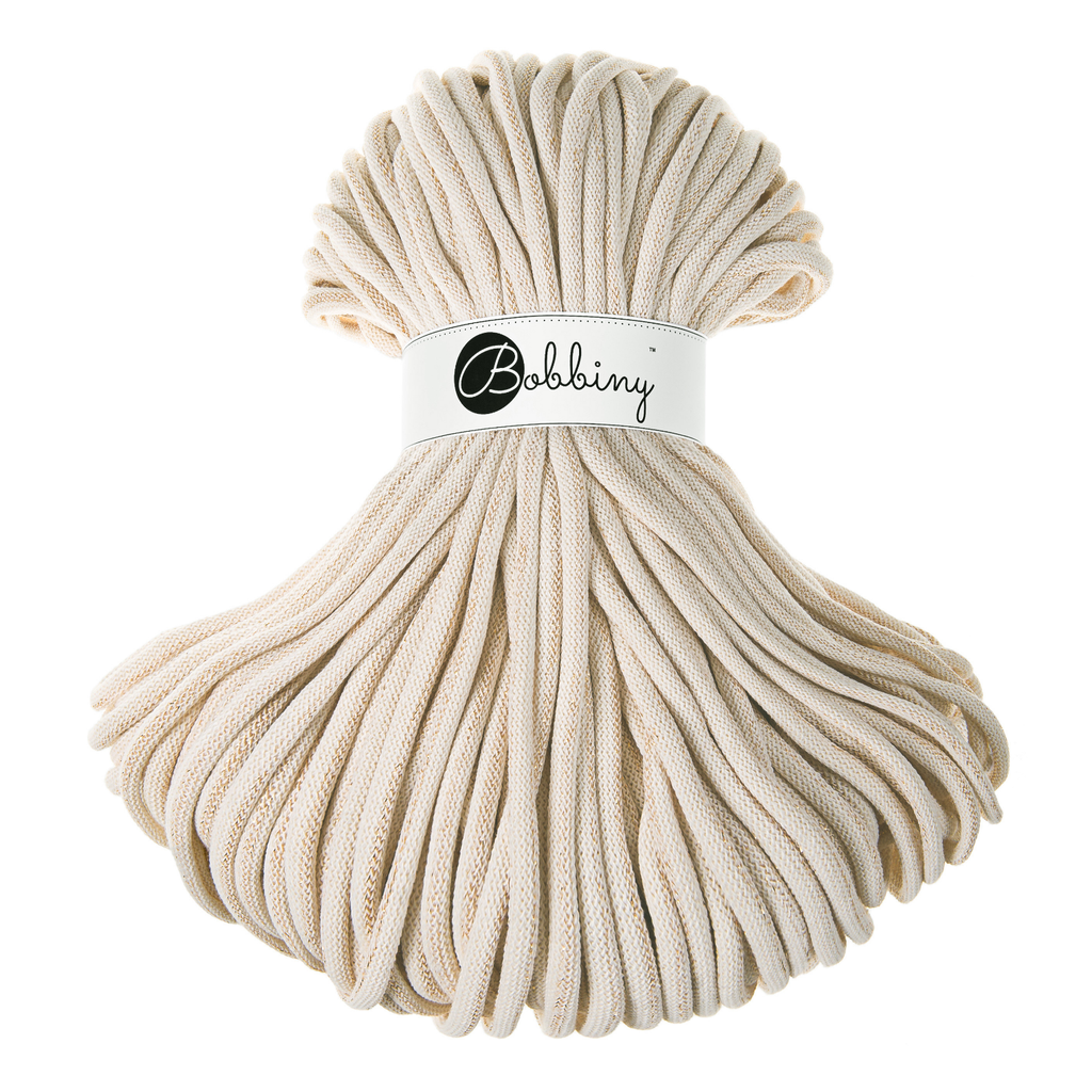 Bobbiny Intrecciato 9mm JUMBO - Golden Natural (Naturale Dorato)