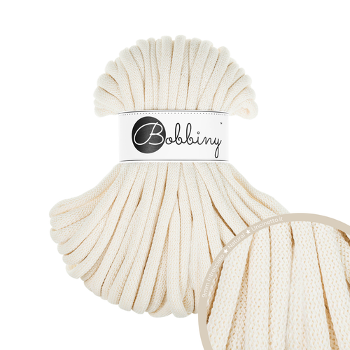 30 Metri - Bobbiny Intrecciato 9mm JUMBO - Natural (Naturale)