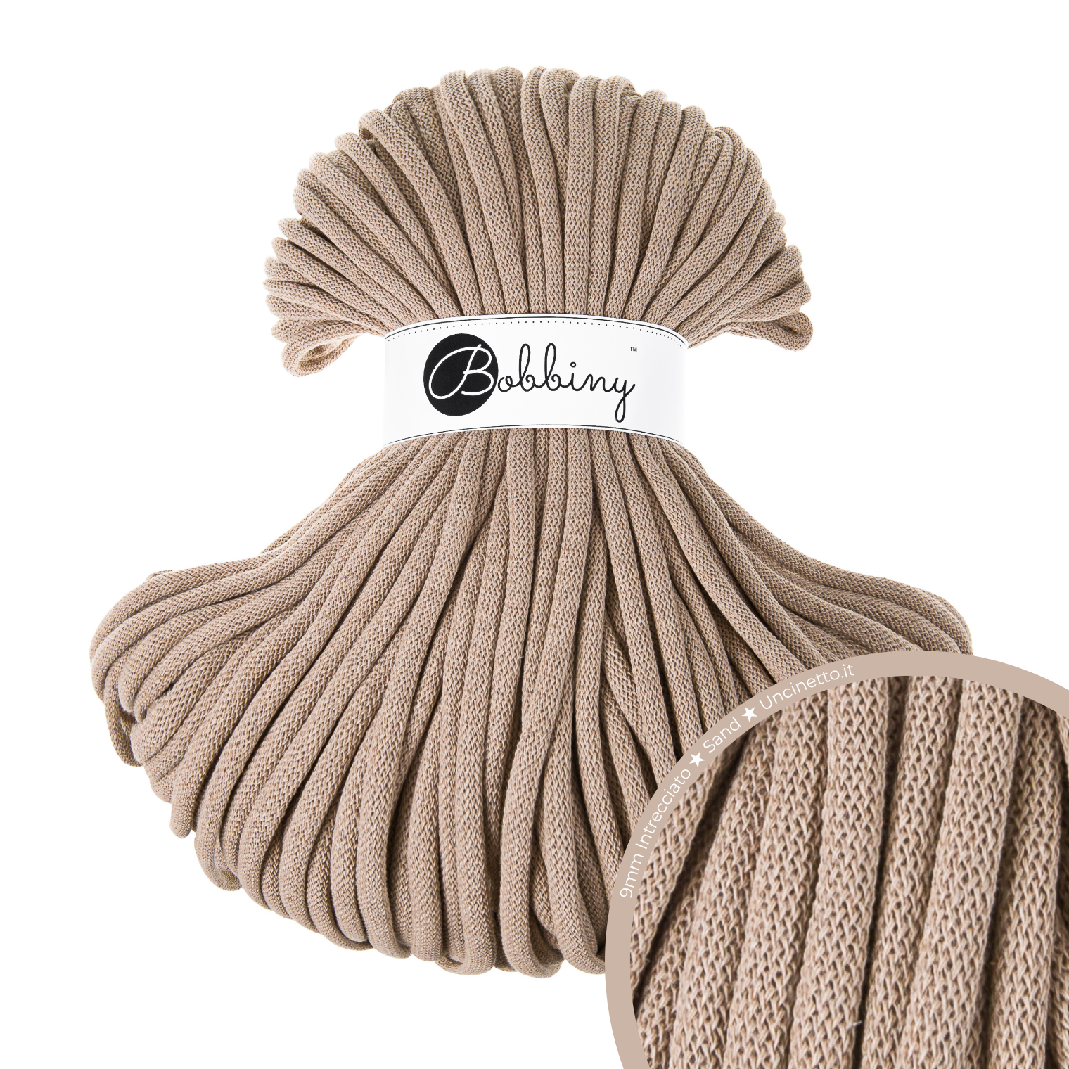 Bobbiny Intrecciato (Braided) 9mm JUMBO - 100m
