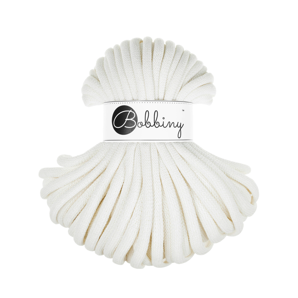 30 Metri - Bobbiny Intrecciato 9mm JUMBO - Off White (Bianco Sporco)