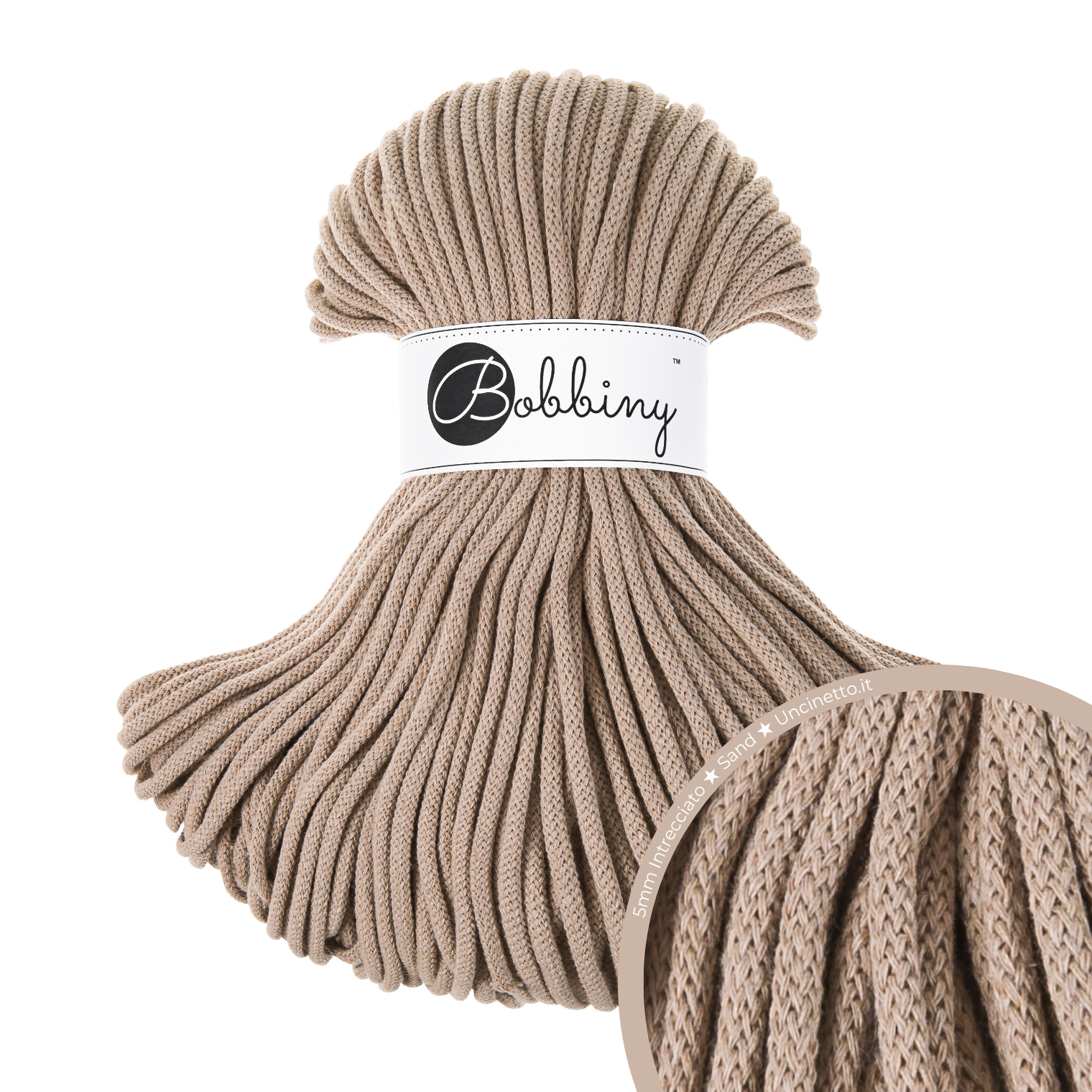 Bobbiny Intrecciato (Braided) 5mm PREMIUM - 100m