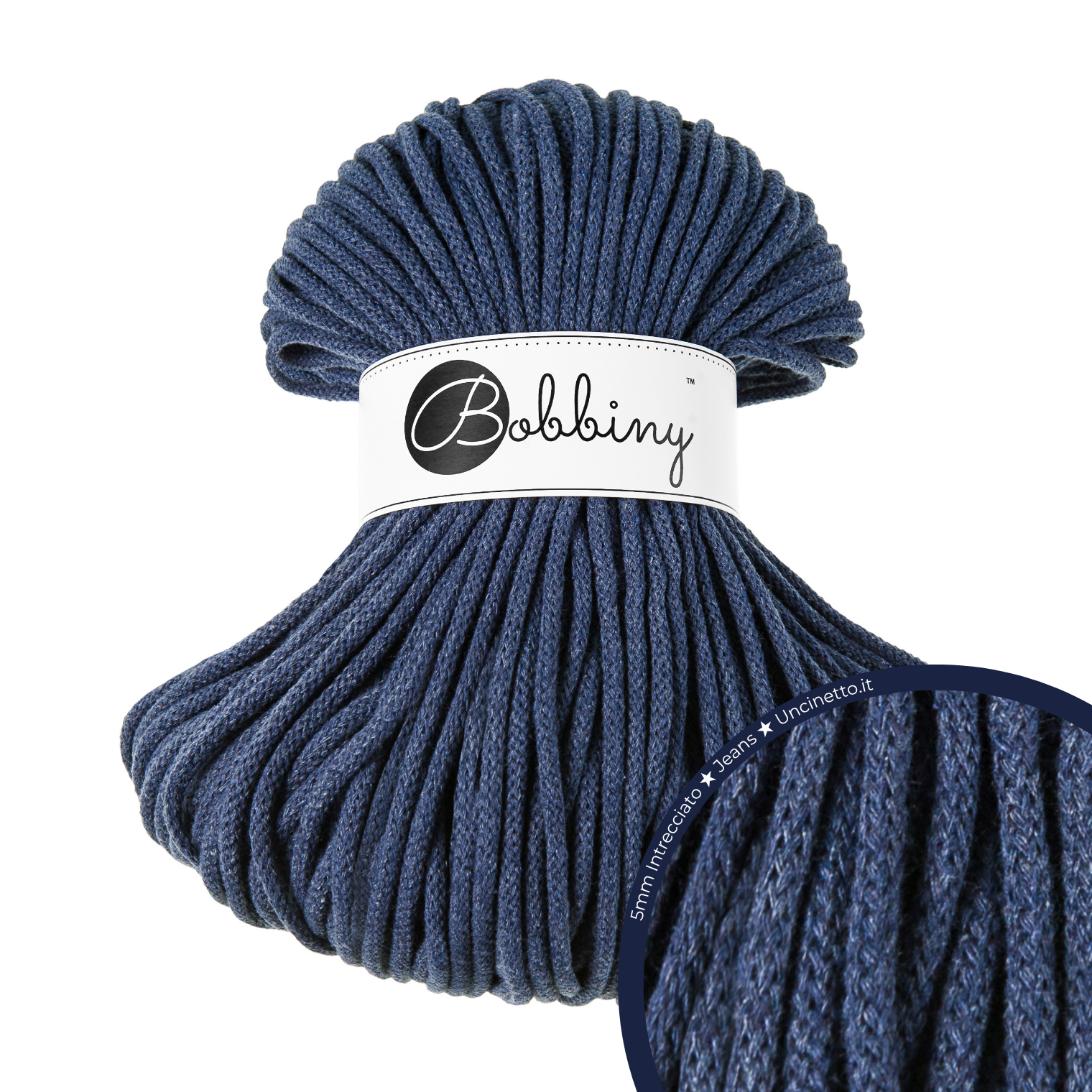 Bobbiny Intrecciato (Braided) 5mm PREMIUM - 100m