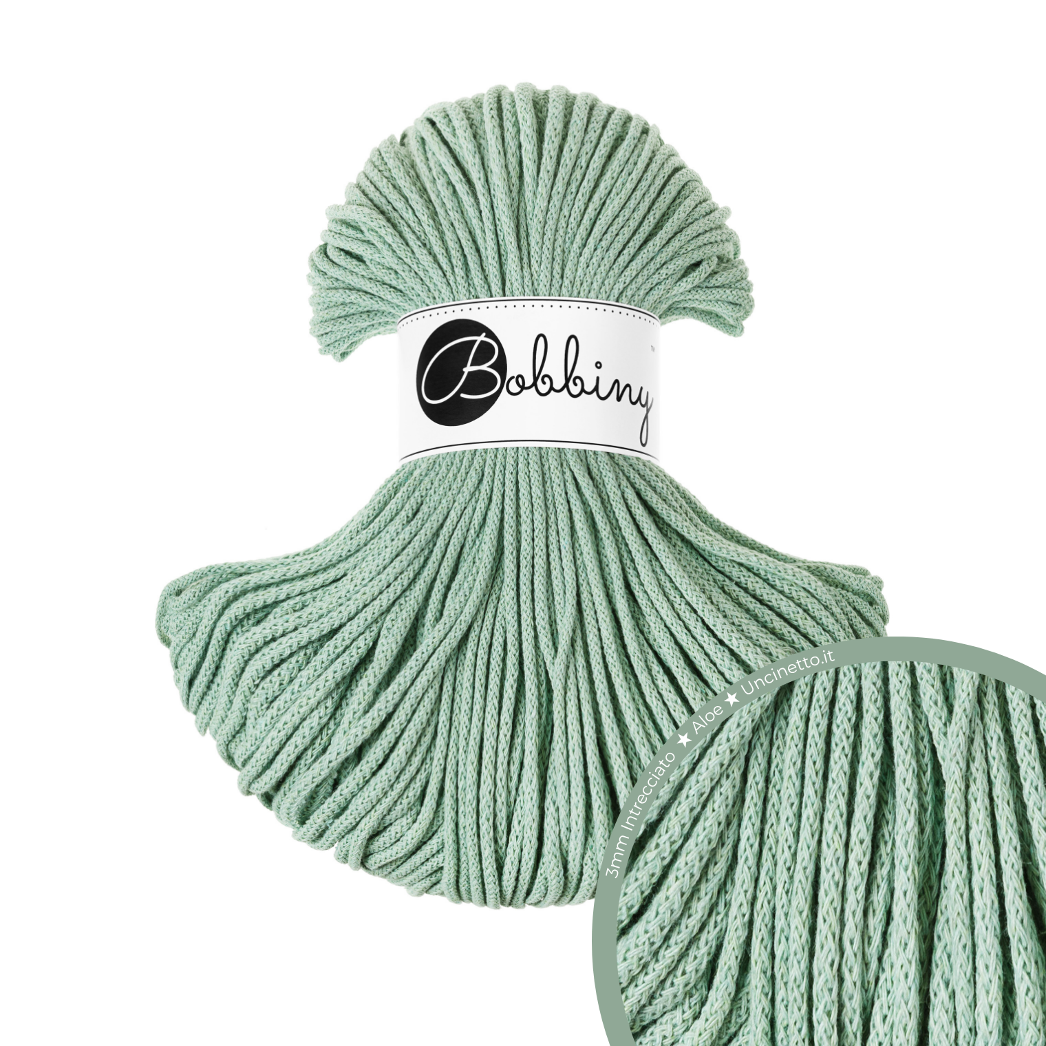 Bobbiny Intrecciato (Braided) 3mm JUNIOR - 100m