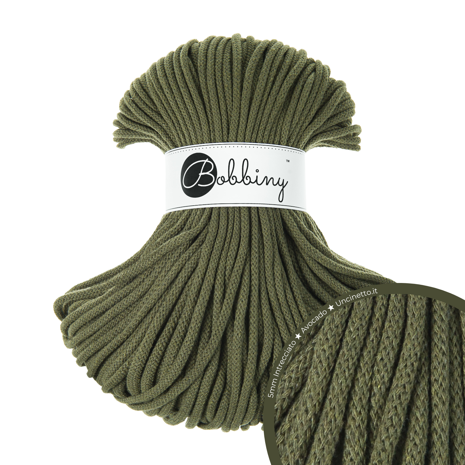 Bobbiny Intrecciato (Braided) 5mm PREMIUM - 100m