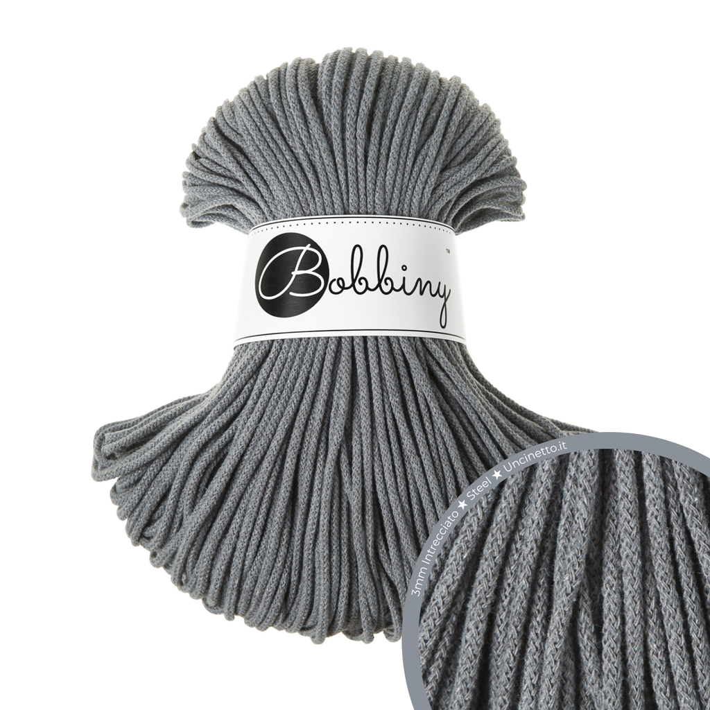 Bobbiny Intrecciato (Braided) 3mm JUNIOR - 100m
