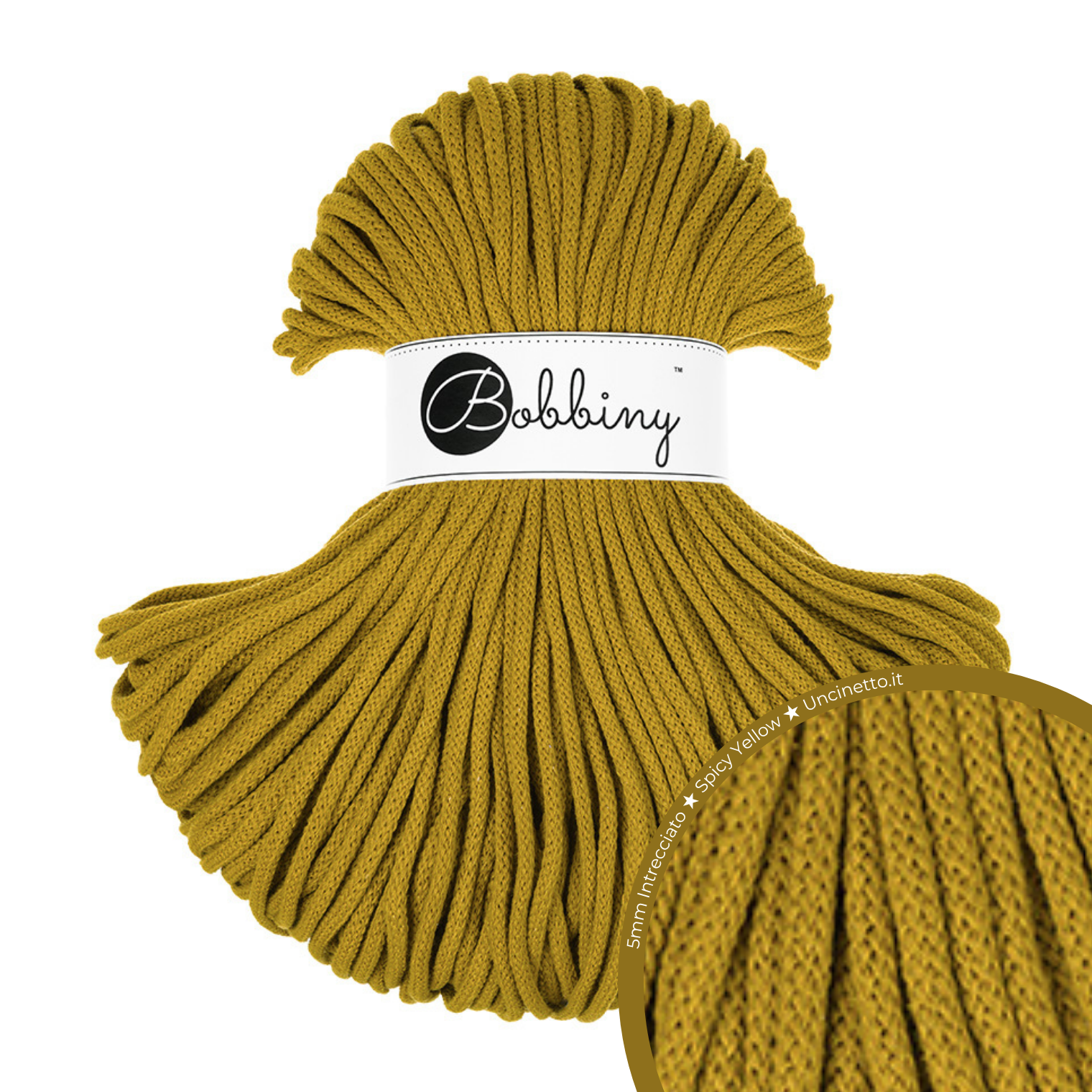 Bobbiny Intrecciato (Braided) 5mm PREMIUM - 100m