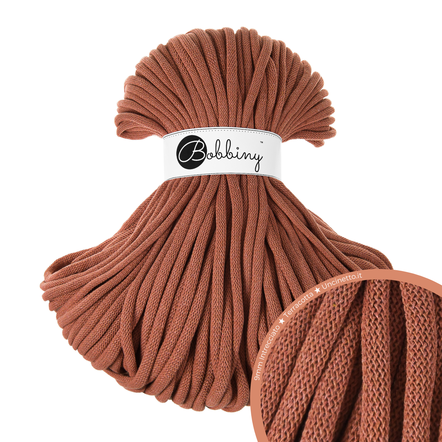 Bobbiny Intrecciato (Braided) 9mm JUMBO - 100m