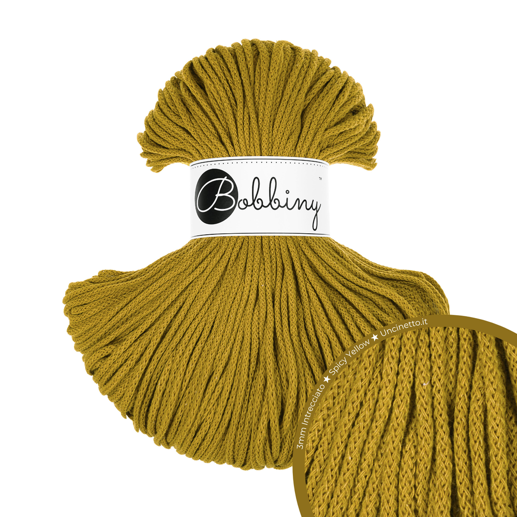 Bobbiny Intrecciato (Braided) 3mm JUNIOR - 100m