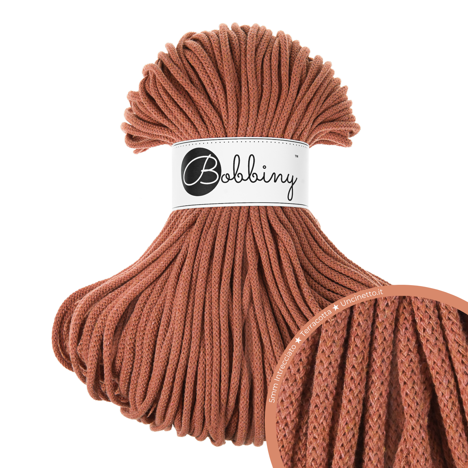 Bobbiny Intrecciato (Braided) 5mm PREMIUM - 100m