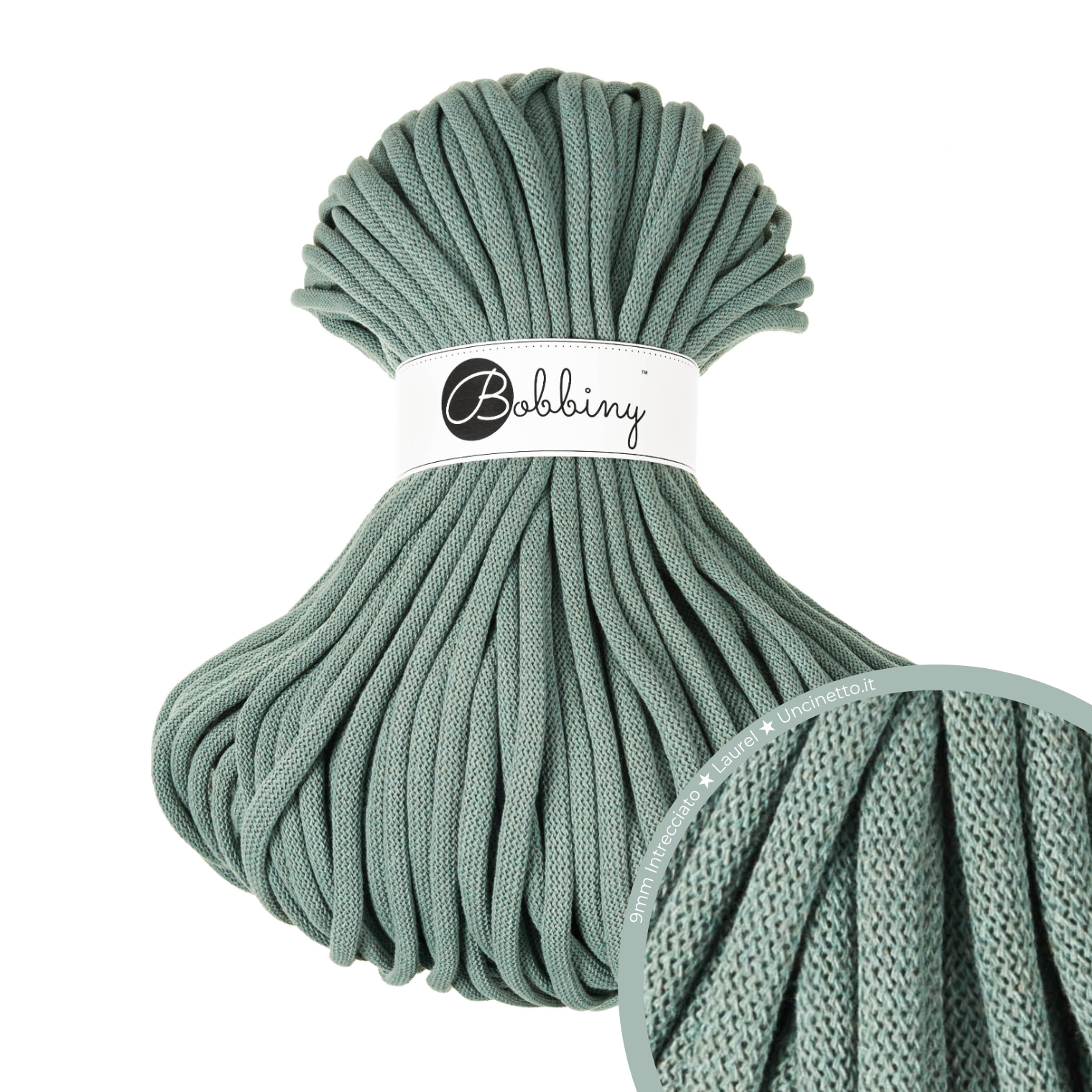 Bobbiny Intrecciato (Braided) 9mm JUMBO - 100m