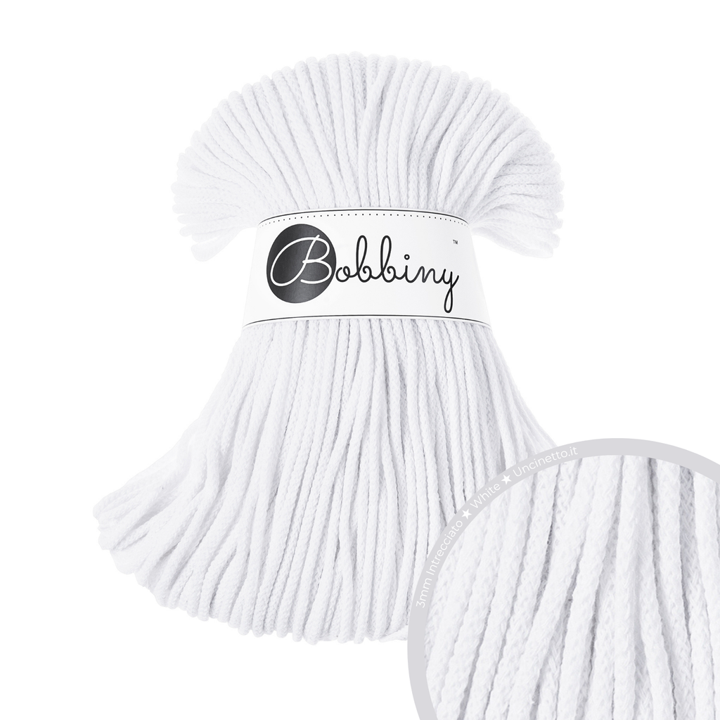 Bobbiny Intrecciato (Braided) 3mm JUNIOR - 100m