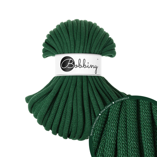 30 Metri - Bobbiny Intrecciato 9mm JUMBO - Pine Green (Verde Pino)
