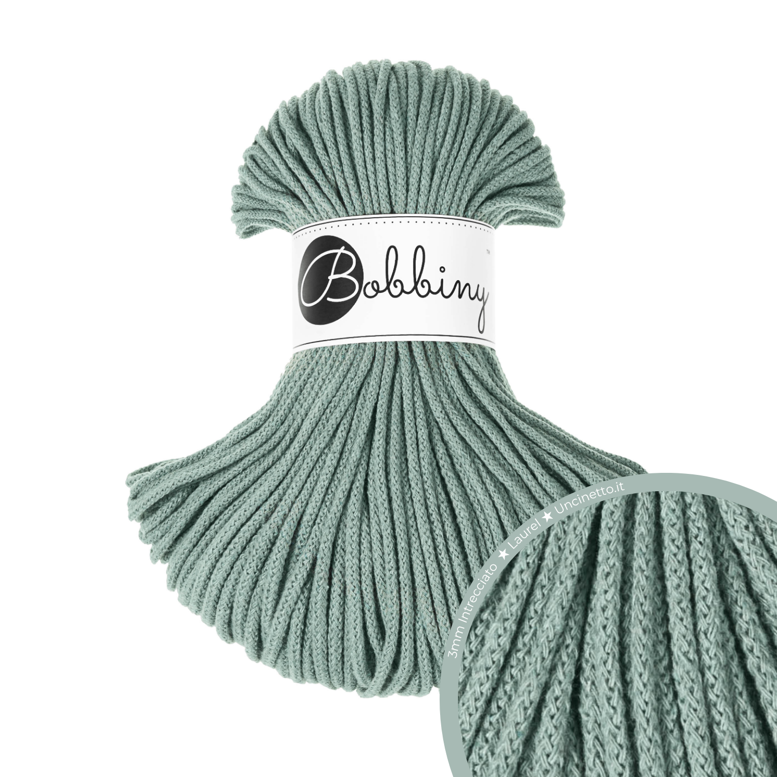 Bobbiny Intrecciato (Braided) 3mm JUNIOR - 100m