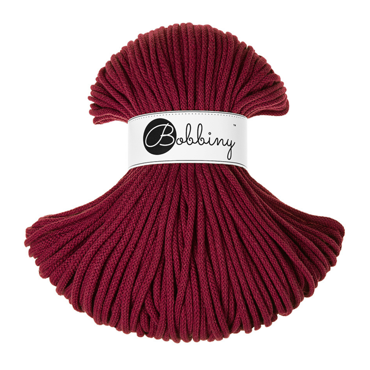 Bobbiny Intrecciato 5mm PREMIUM - Wine Red (Rosso Vino)