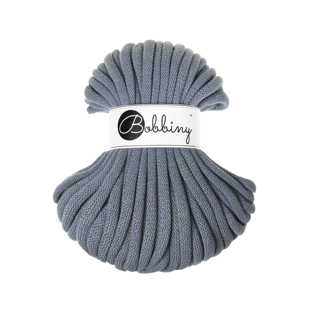 30 Metri - Bobbiny Intrecciato 9mm JUMBO - Steel (Acciaio)