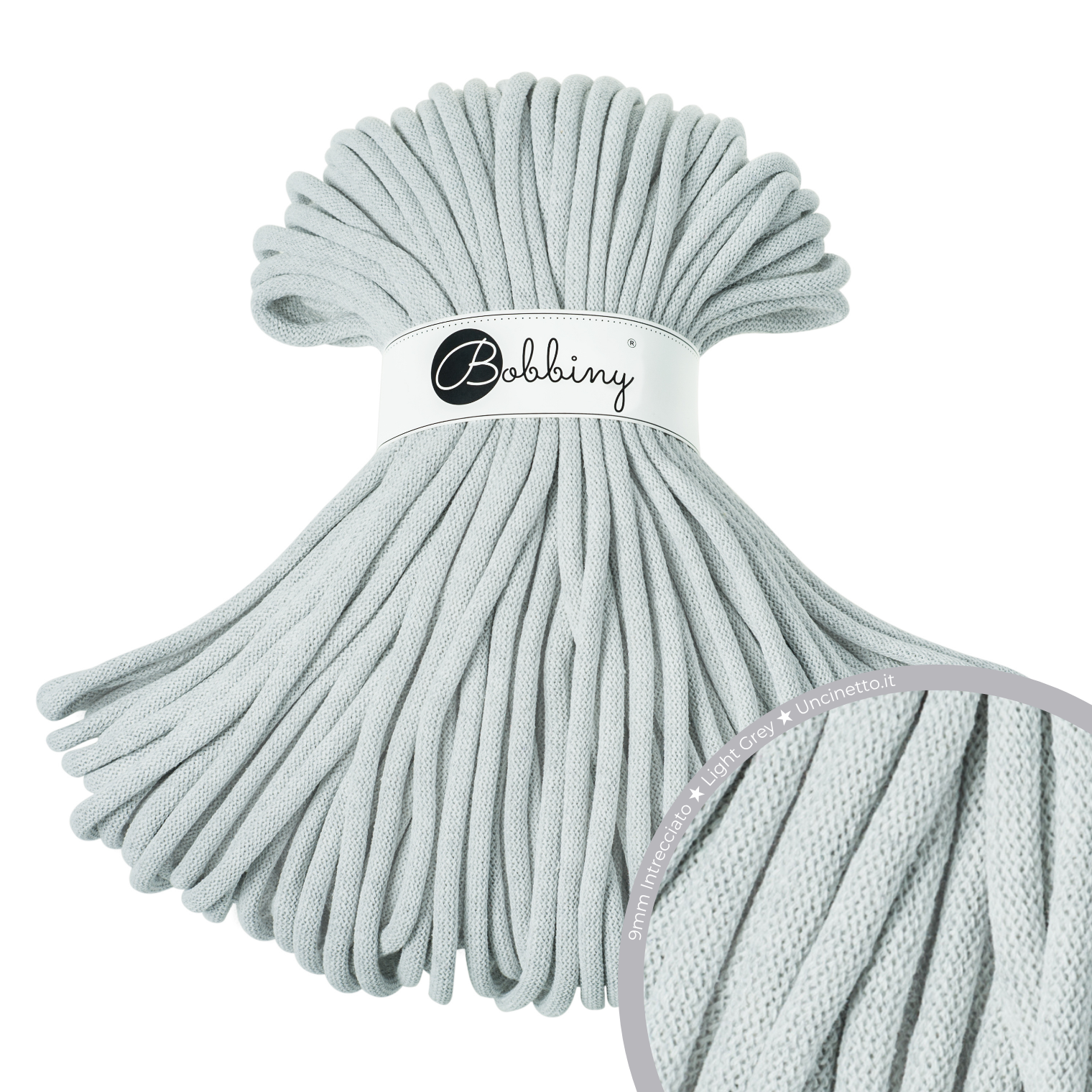 Bobbiny Intrecciato (Braided) 9mm JUMBO - 100m