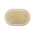 Fondo per cestino all'uncinetto ovale in legno 30x20 cm per grandi cestini handmade