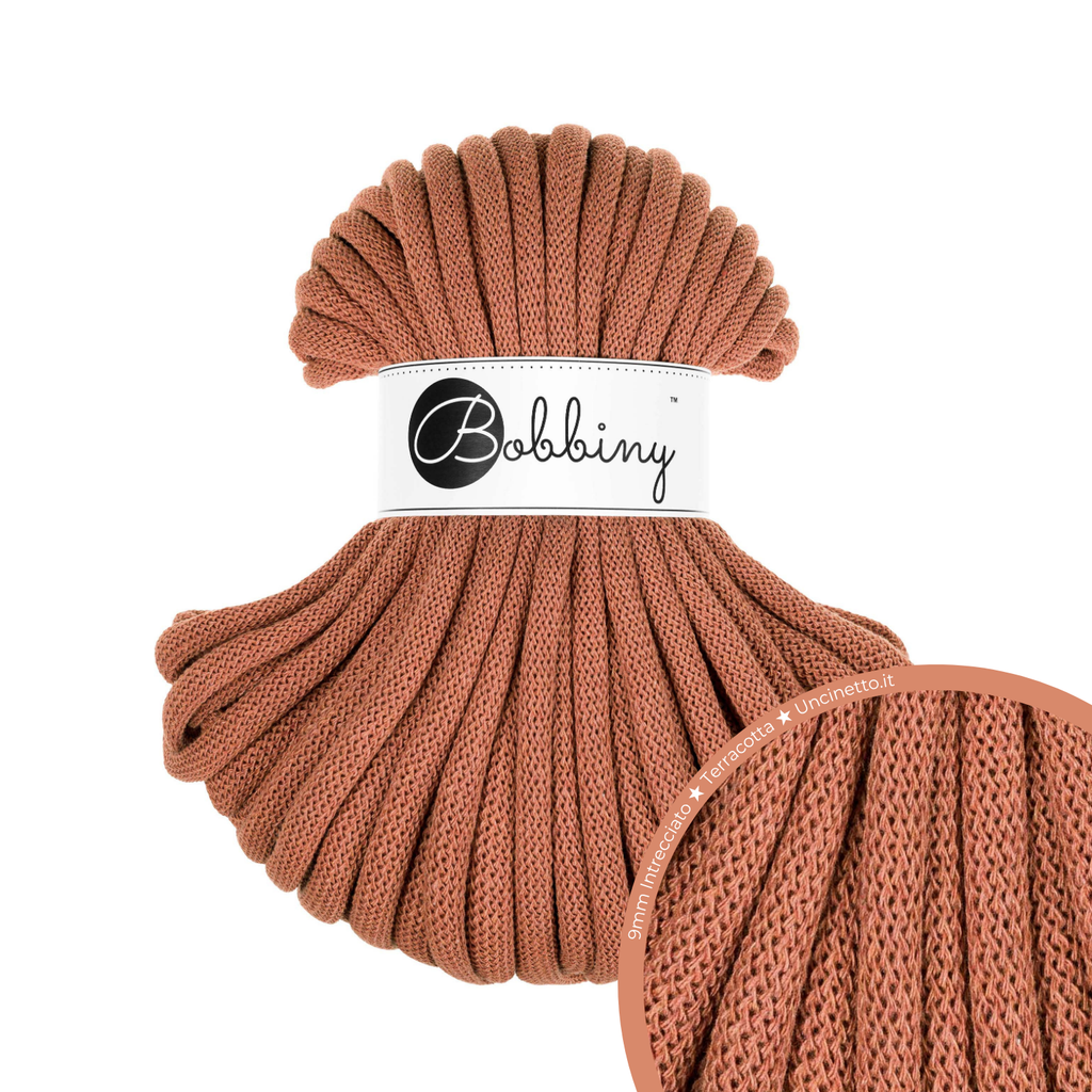 30 Metri - Bobbiny Intrecciato 9mm JUMBO - Terracotta (Terracotta)