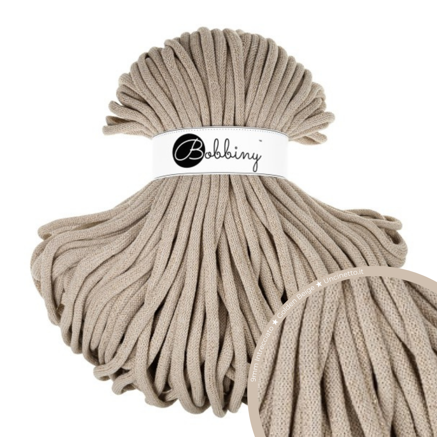 Bobbiny Intrecciato (Braided) 9mm JUMBO - 100m