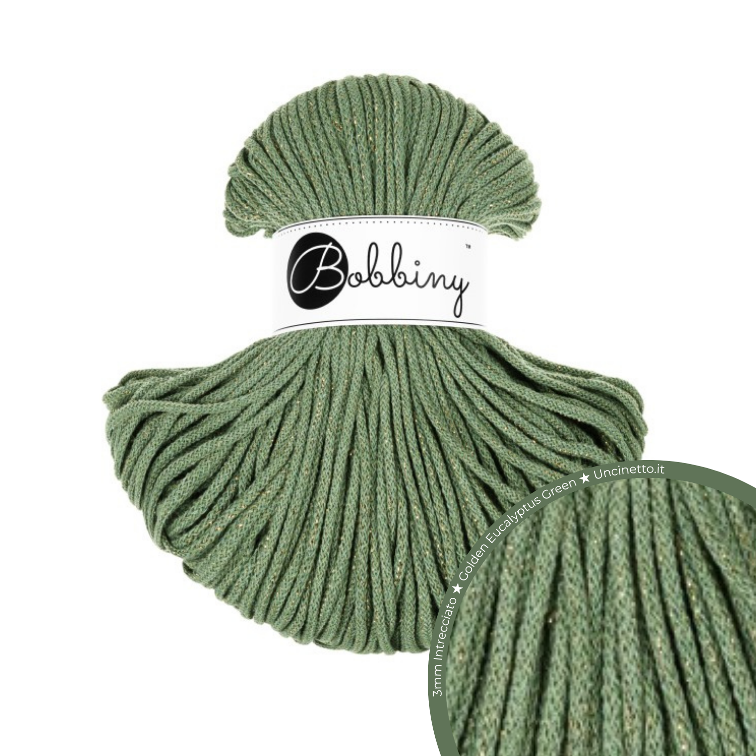 Bobbiny Intrecciato (Braided) 3mm JUNIOR - 100m