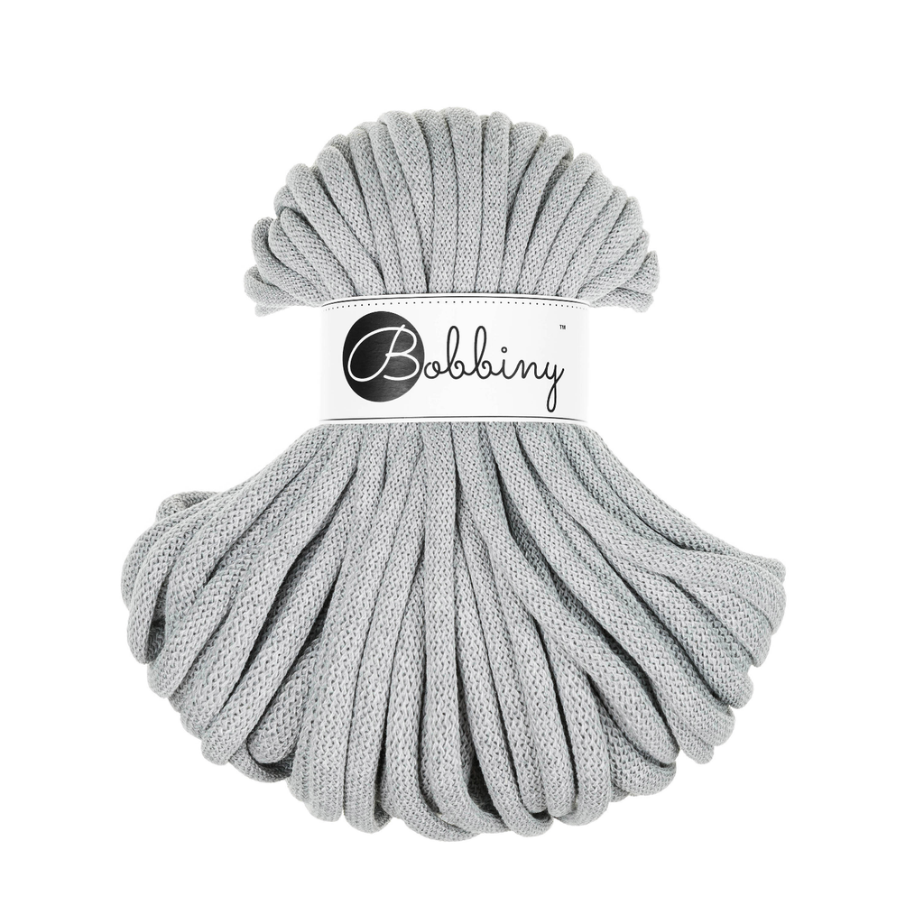 30 Metri - Bobbiny Intrecciato 9mm JUMBO - Light Grey (Grigio Chiaro)