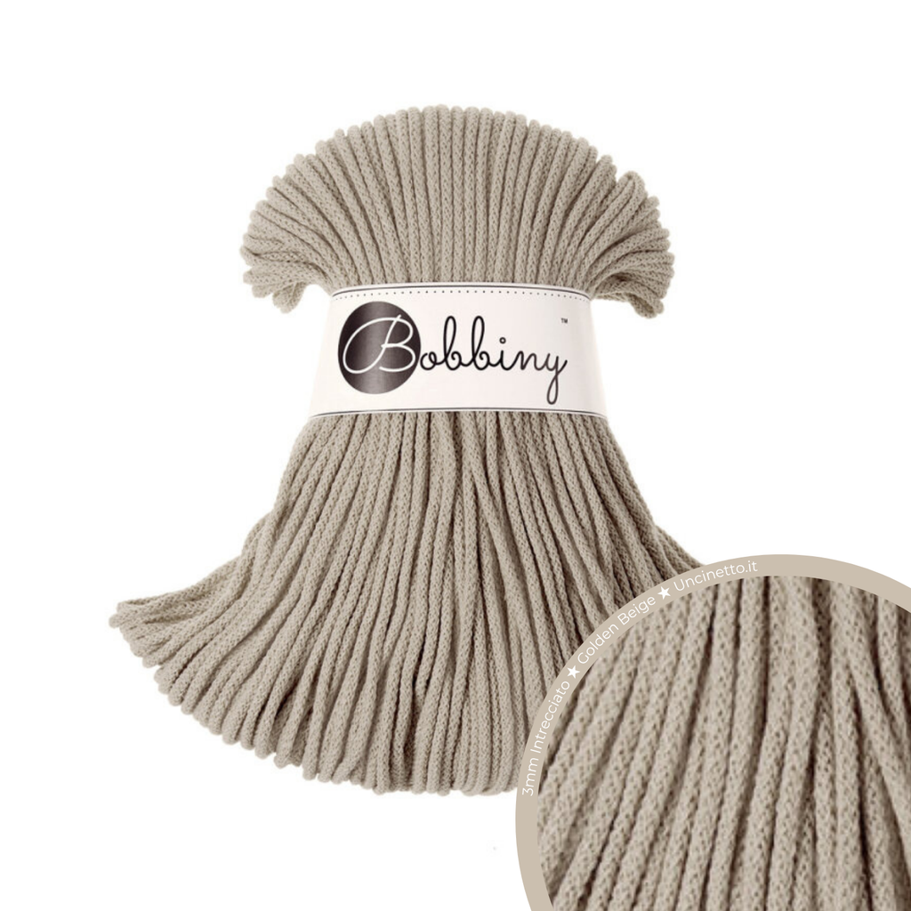 Bobbiny Intrecciato (Braided) 3mm JUNIOR - 100m