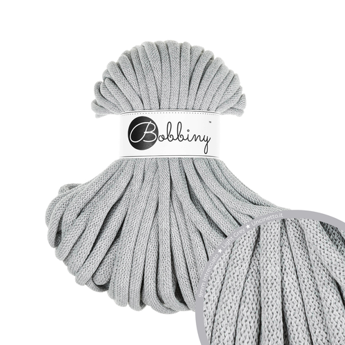 30 Metri - Bobbiny Intrecciato 9mm JUMBO - Light Grey (Grigio Chiaro)