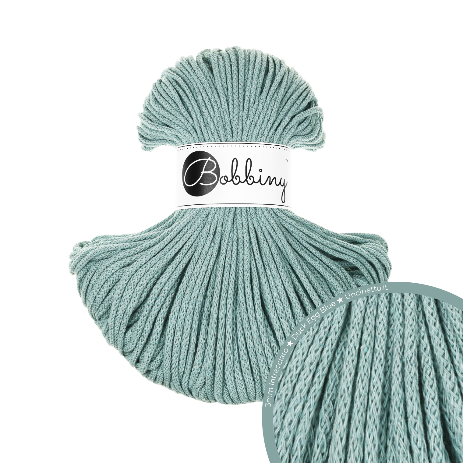 Bobbiny Intrecciato (Braided) 3mm JUNIOR - 100m