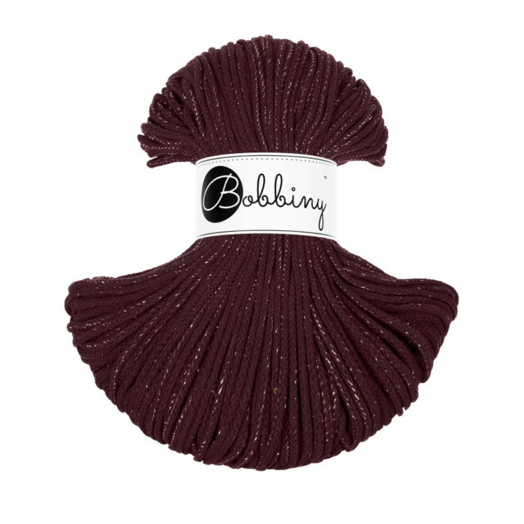 Bobbiny Intrecciato 5mm PREMIUM - Burgundy (Bordeaux)