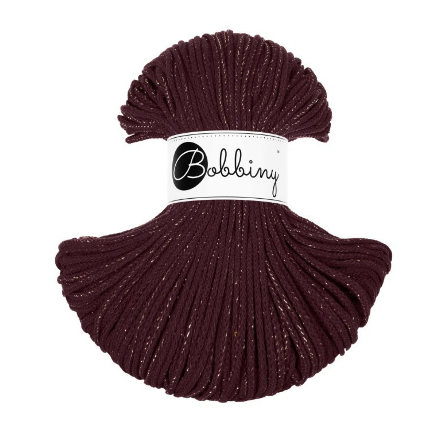 Bobbiny Intrecciato 5mm PREMIUM - Burgundy (Bordeaux)