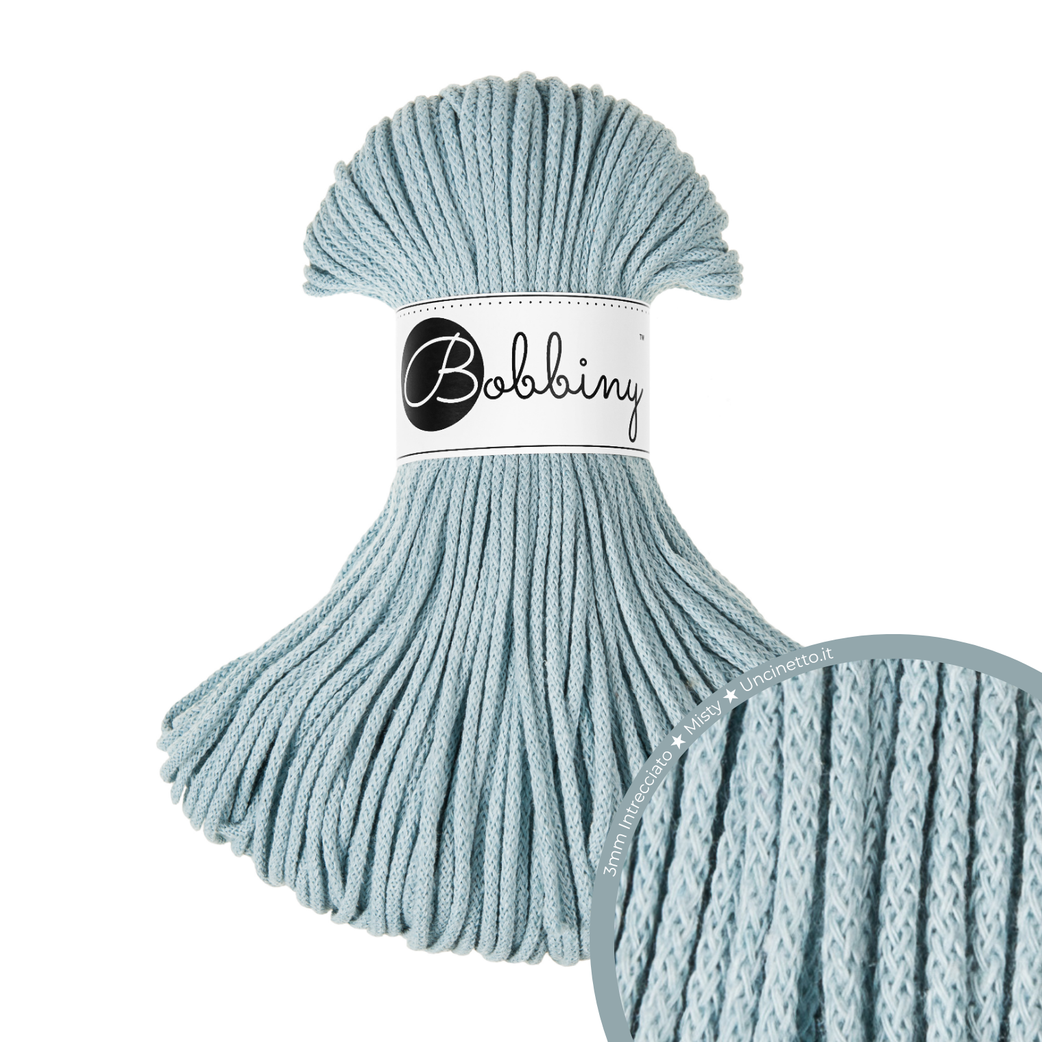 Bobbiny Intrecciato (Braided) 3mm JUNIOR - 100m
