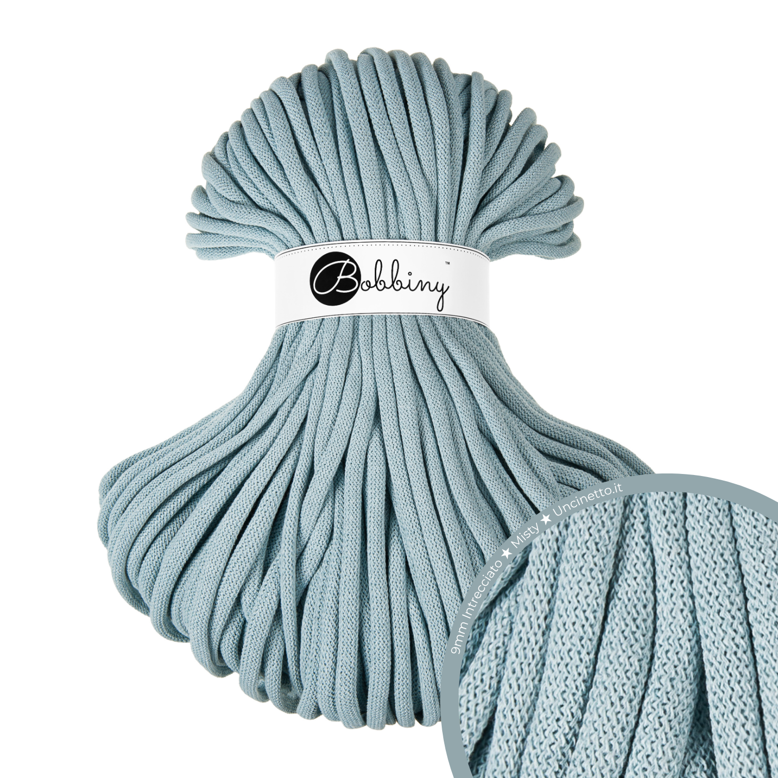 Bobbiny Intrecciato (Braided) 9mm JUMBO - 100m