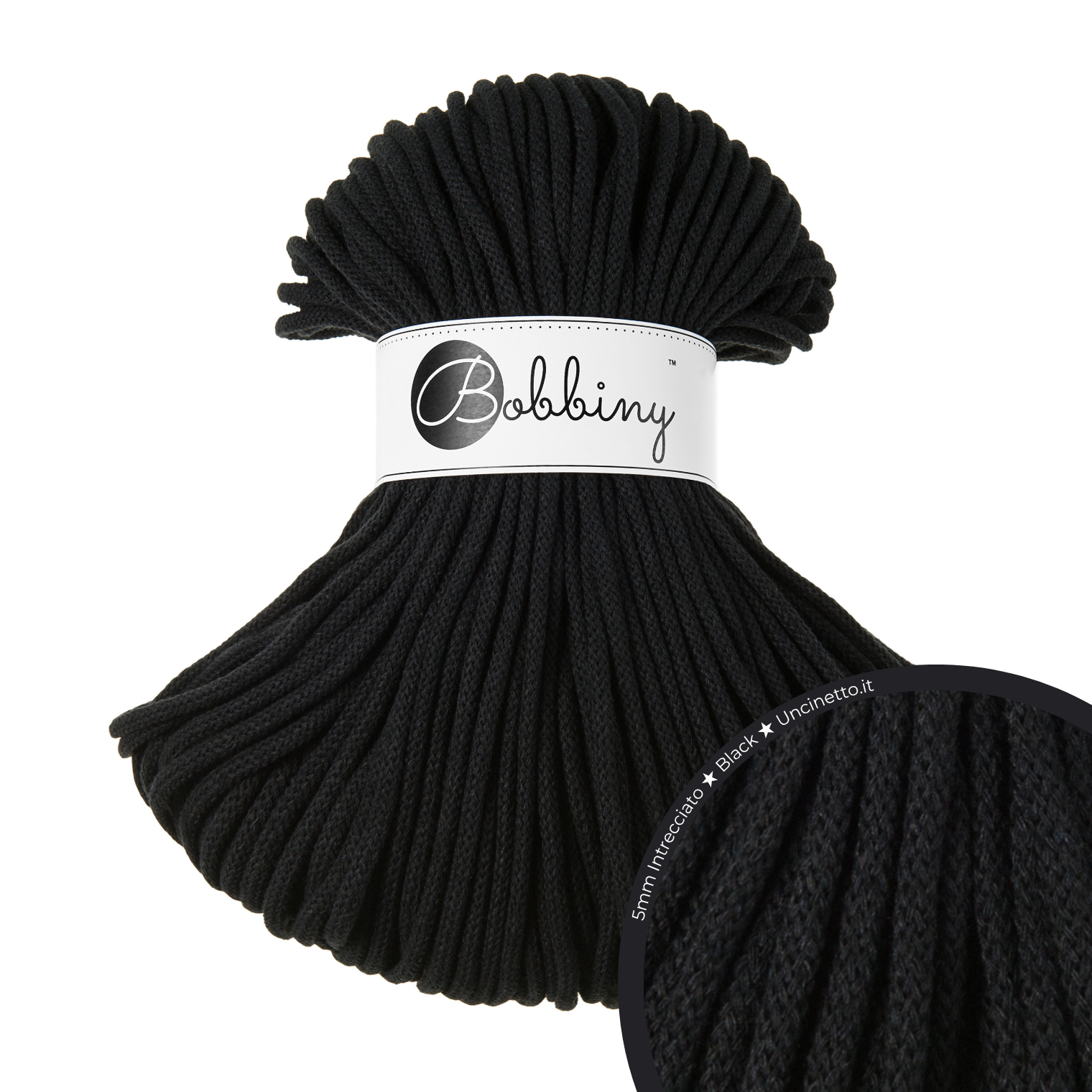 Bobbiny Intrecciato (Braided) 5mm PREMIUM - 100m