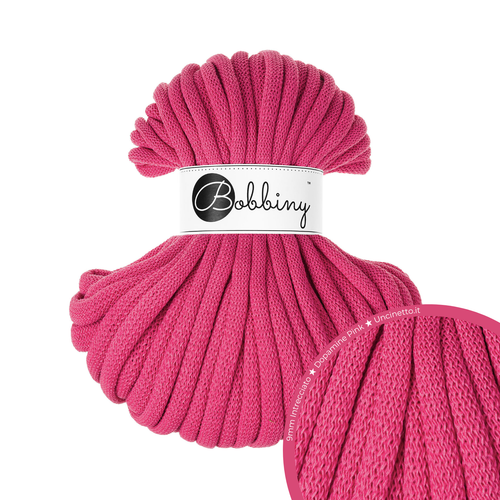 30 Metri - Bobbiny Intrecciato 9mm JUMBO - Dopamine Pink (Rosa Dopamina)