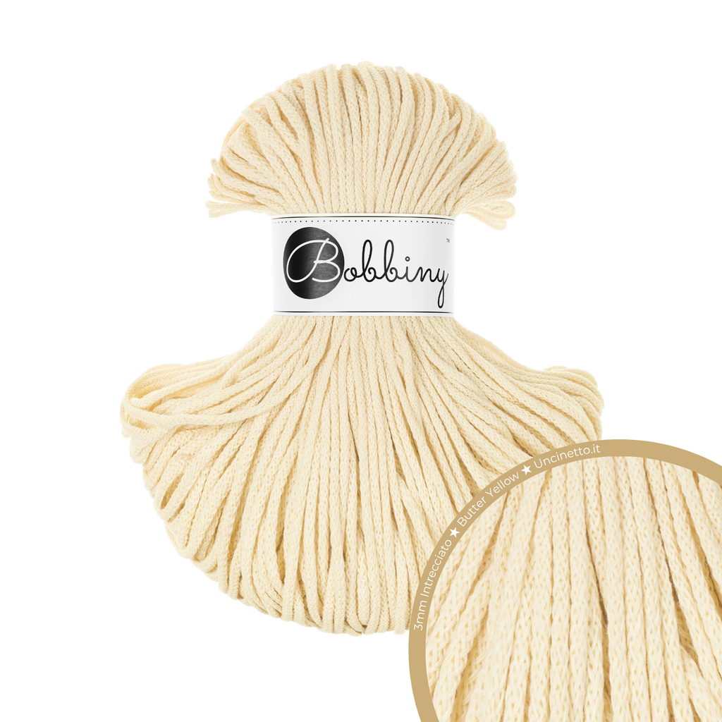 Bobbiny Intrecciato (Braided) 3mm JUNIOR - 100m