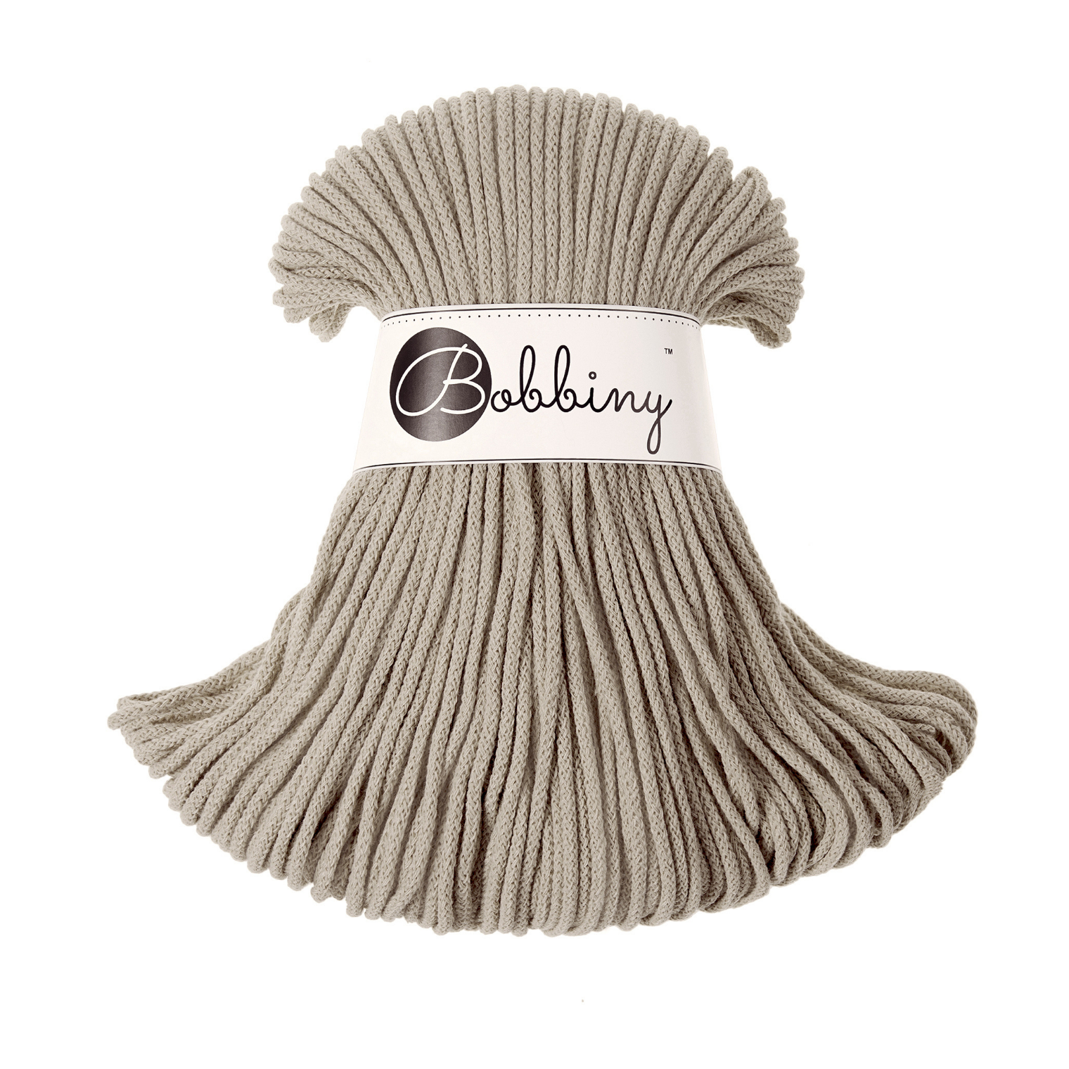 Bobbiny Intrecciato 3mm JUNIOR - Beige (Beige)