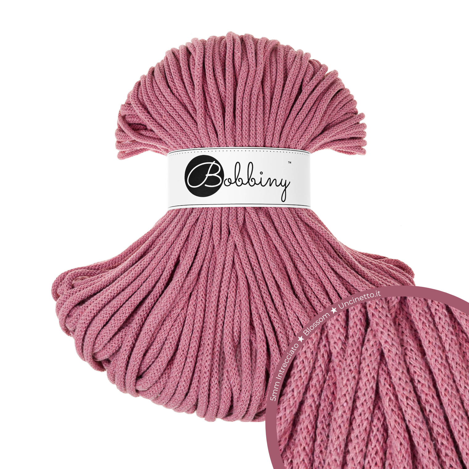 Bobbiny Intrecciato (Braided) 5mm PREMIUM - 100m