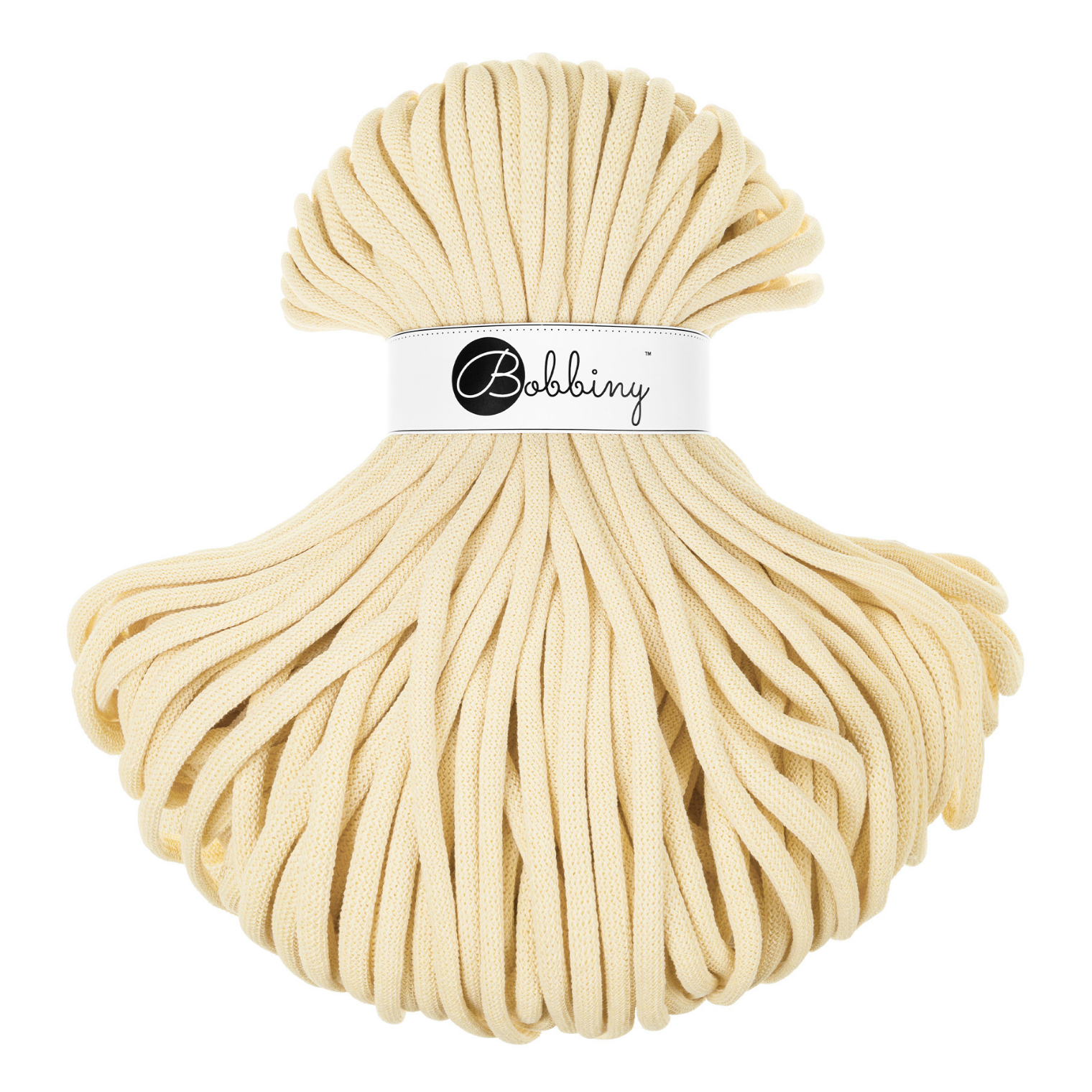 Bobbiny Intrecciato 9mm JUMBO - Butter Yellow (Giallo Burro)