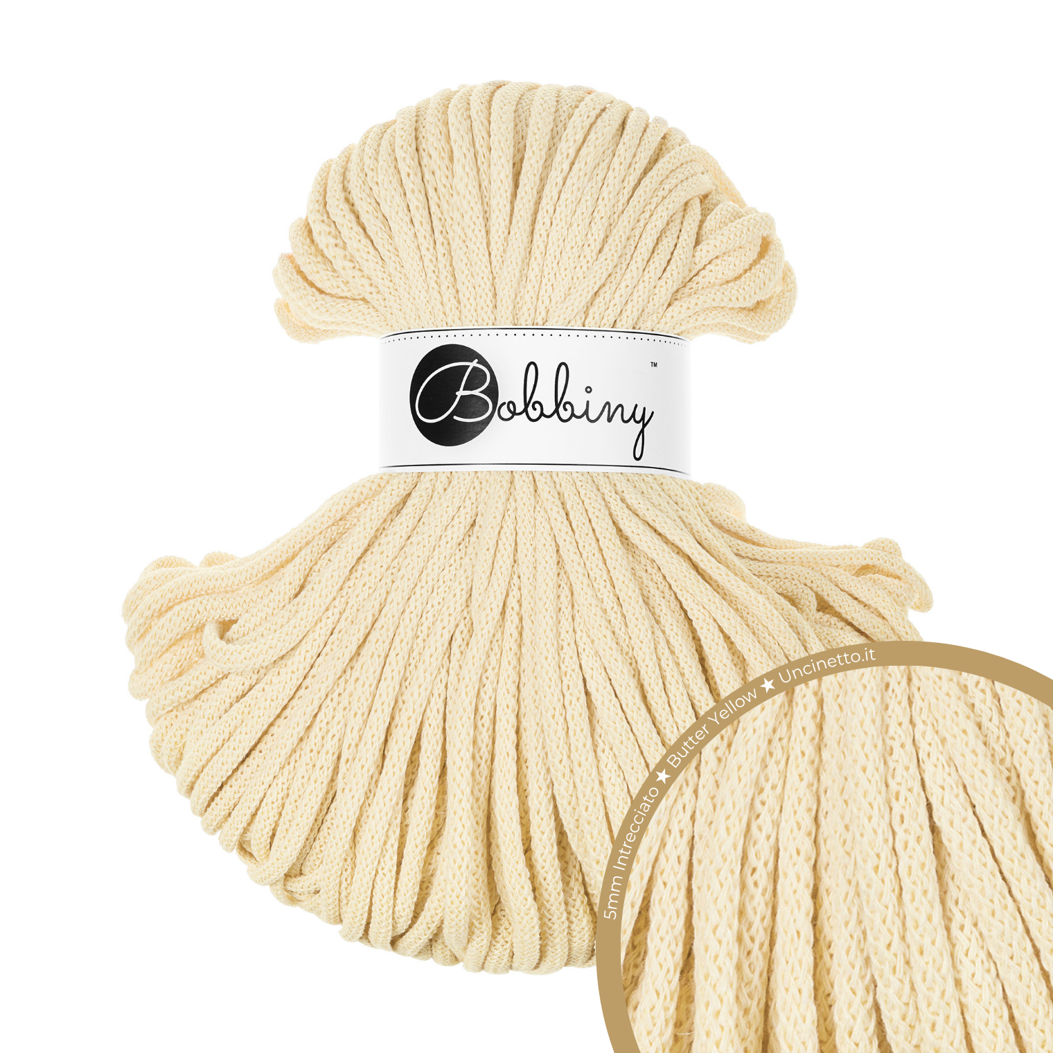 Bobbiny Intrecciato (Braided) 5mm PREMIUM - 100m
