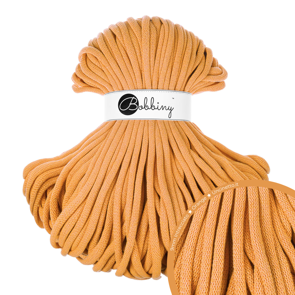 Bobbiny Intrecciato 9mm JUMBO - Orange (Arancione)